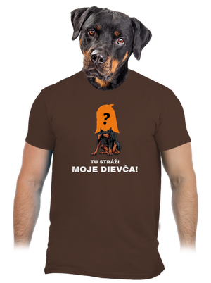 Tu strážim ja pánske tričko Brown