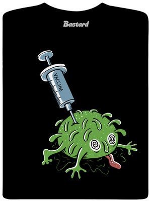 Zapichnutý covid pánske tričko Black