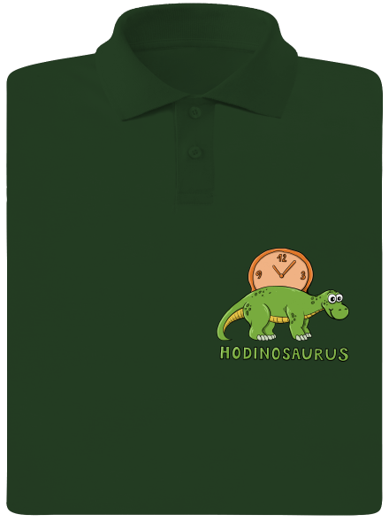 Hodinosaurus pánska polokošeľa Bottle Green Mal
