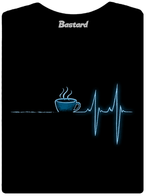 Coffee help dámske tričko s lemom Black