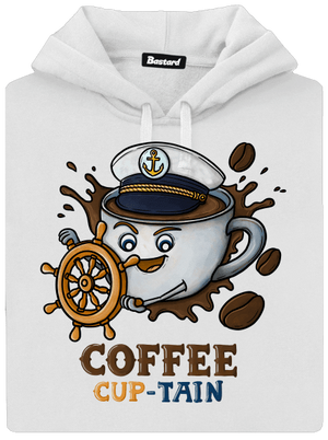 Coffee Cup-tain dámska mikina klokanka White