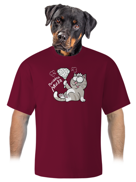 Macko a Micka unisex tričko oversized Garnet