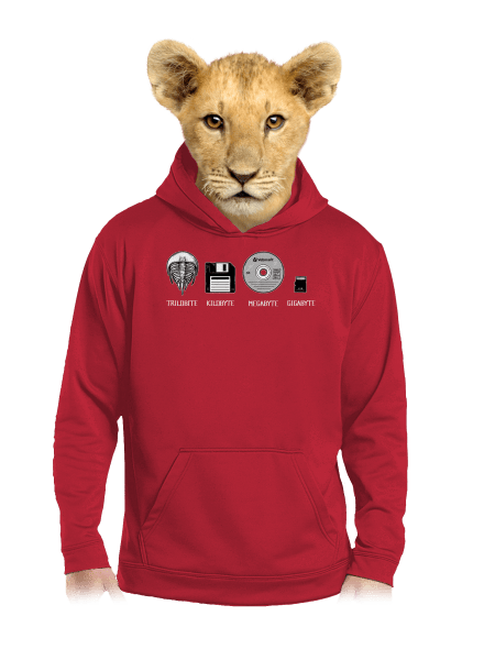 Trilobite detská mikina klokanka Fire Red