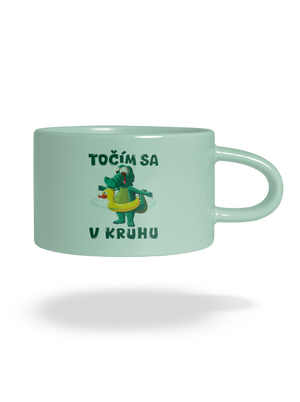 Točím sa v kruhu hrnček makronka Mint Macaron