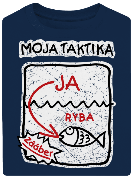 Rybárska taktika unisex tričko oversized Midnight Blue