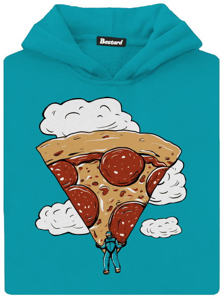 Pizzašutista detská mikina klokanka Hawaiian Blue