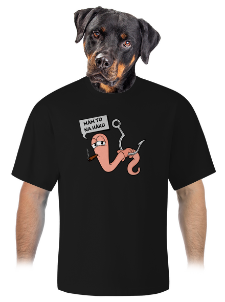 Na háku unisex tričko oversized Black