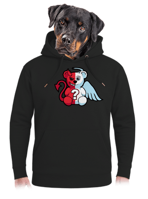 Anjel vs. diabol unisex mikina premium Dark Black