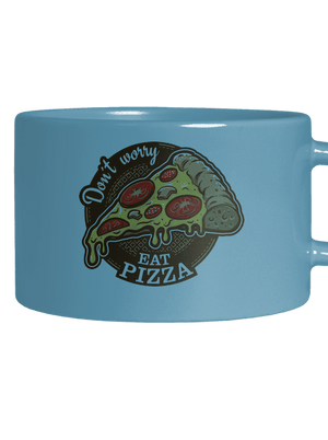 Pizza hrnček makronka Blue Macaron