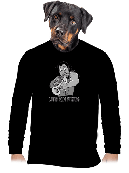 Louis Armstrong pánske dlhý rukáv Black