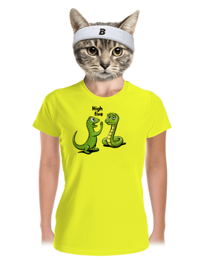 High Five dámske športové tričko Neon Yellow