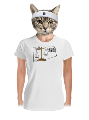 Mačací horoskop: Váhy dámske športové tričko White