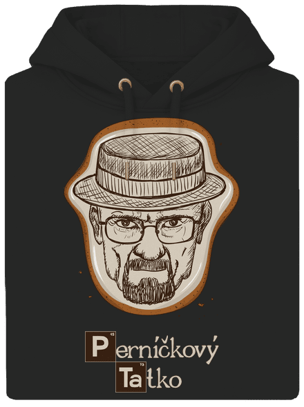 Perníčkový tatko a Perníček unisex mikina premium Dark Black