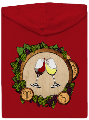 Vínny horoskop: Baran pánska mikina na zips Red