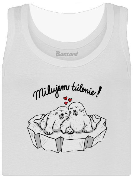 Milujem túlenie dámske tielko klasické White