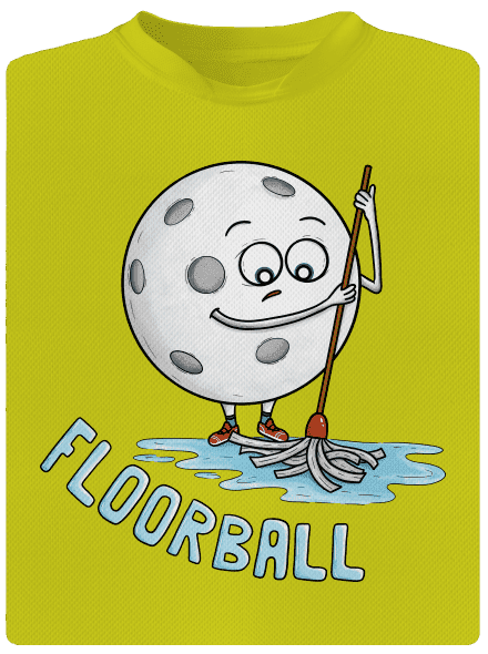 Floorball detské športové tričko Neon Yellow