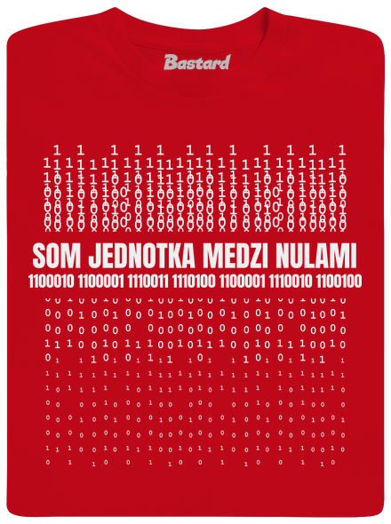 Jednotka medzi nulami pánske tričko Red