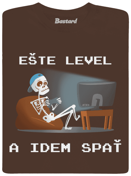 Ešte level pánske tričko Brown