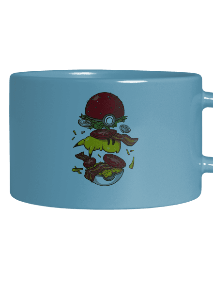 Pokémon burger hrnček makronka Blue Macaron