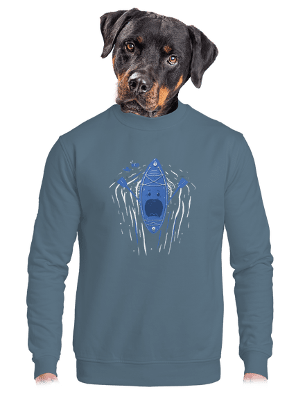 Ahhhh! unisex mikina bez kapucne Nordic Blue