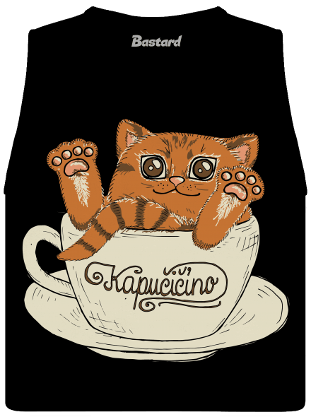 Kapučičíno dámske tielko voľné Black