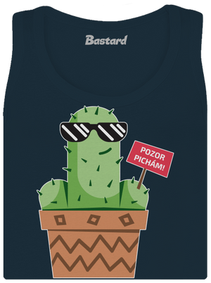 Pozor pichám dámske tielko klasické Navy