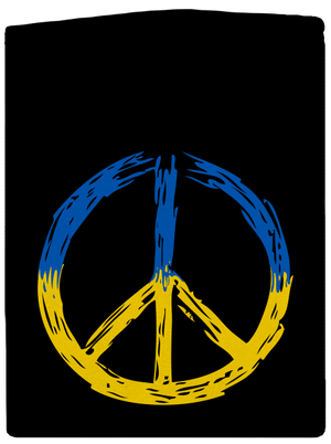 Ukrajina - Peace pánska mikina na zips Black