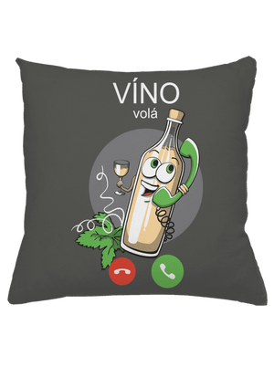 Biele víno volá vankúš Gray Pol