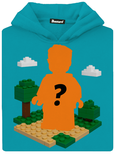 Lego z vlastnej fotky detská mikina klokanka Hawaiian Blue