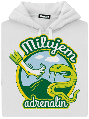 Milujem adrenalín dámska mikina klokanka White