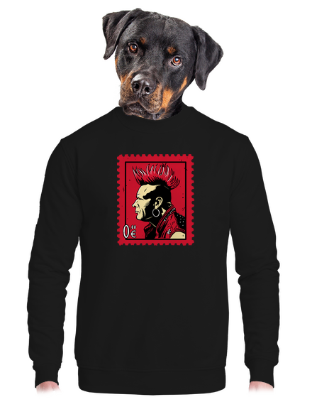 Známka punku unisex mikina bez kapucne Black