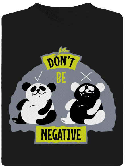 Don't be negative detské športové tričko Black