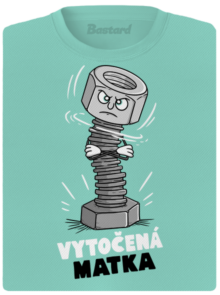 Vytočená matka dámske športové tričko Mint Mal