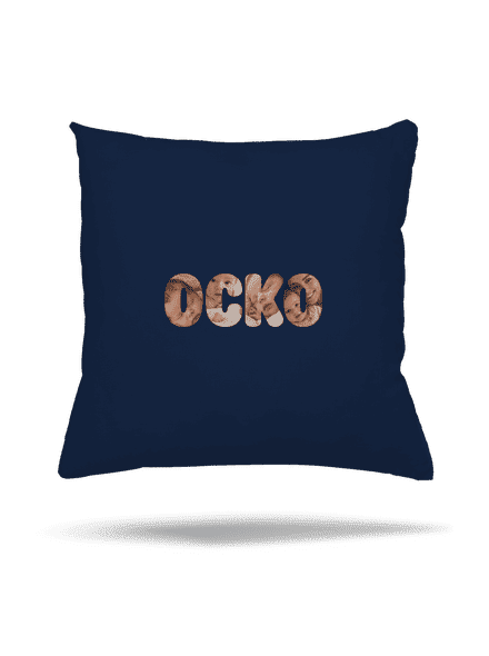 Nápis ocko z vlastných fotiek vankúš Dark Navy