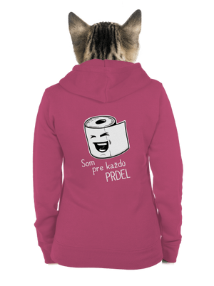 Prdel dámska mikina na zips Magenta