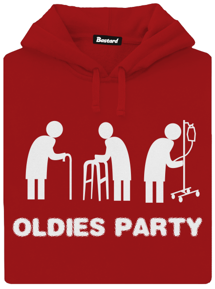 Oldies party dámska mikina klokanka Red Mal