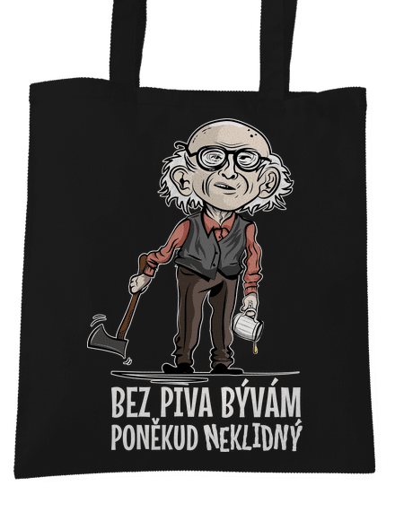 Neklidný bez piva taška Black