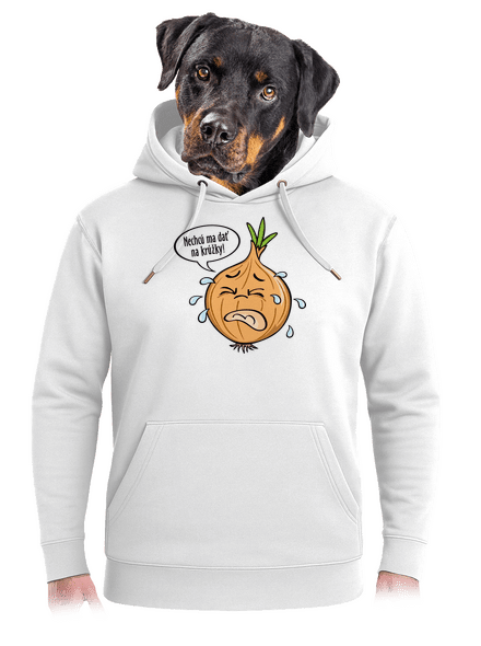 Cibuľa na krúžky unisex mikina premium Snowwhite