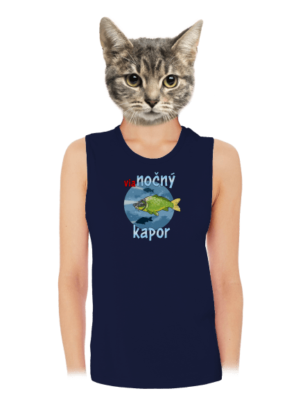 Vianočný kapor dámske tielko voľné Navy