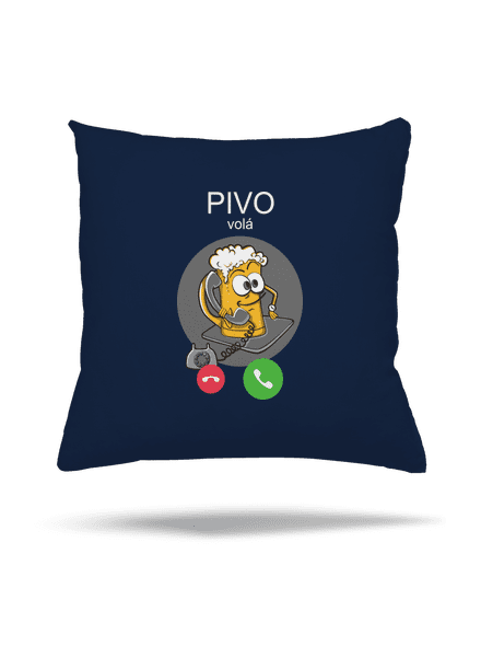 Pívo volá vankúš Dark Navy