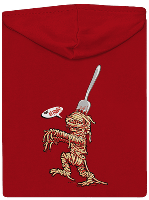 Špagety pánska mikina na zips Red