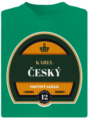 Pivná etiketa detské športové tričko Kelly Green Mal