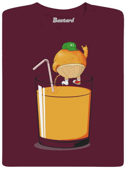 Opitý pomaranč detské tričko Burgundy