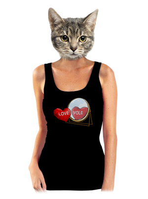 Love vole dámske tielko klasické Black