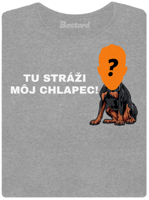 Tu strážim ja dámske tričko Dark Gray Melange