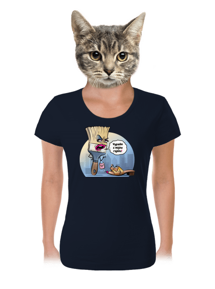 V cudzom rajóne dámske tričko Navy Mal