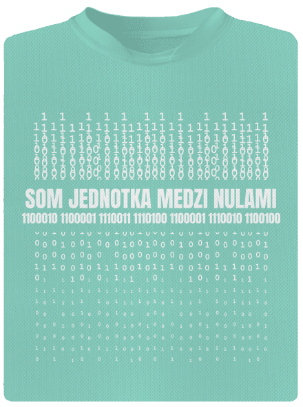 Jednotka medzi nulami pánske športové tričko Mint Mal