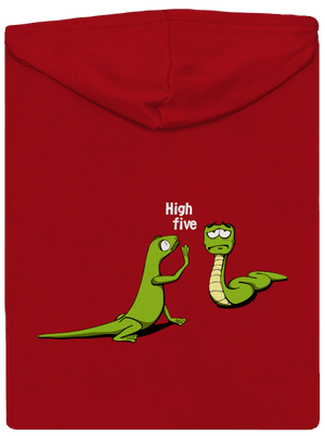 High Five pánska mikina na zips Red