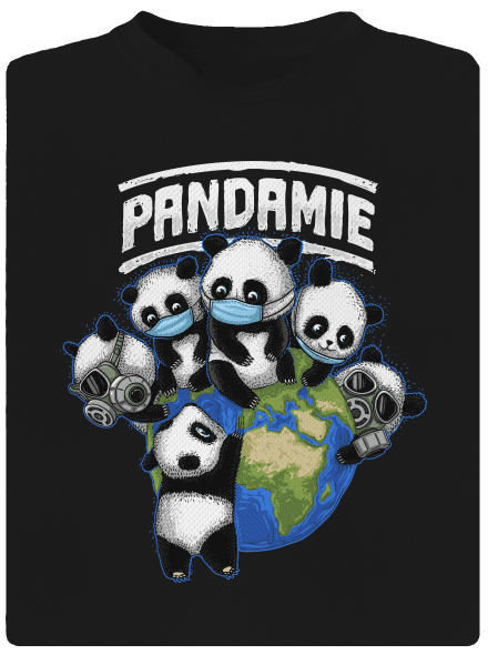 Pandamie detské športové tričko Black