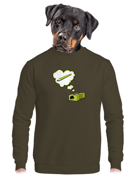 Ceruzka a Strúhatko unisex mikina bez kapucne Urban Khaki